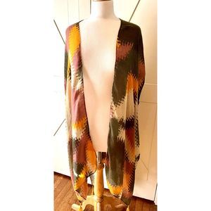 Bohemian Poncho Shawl Cape with Tassels "Do Everything in Love" OS